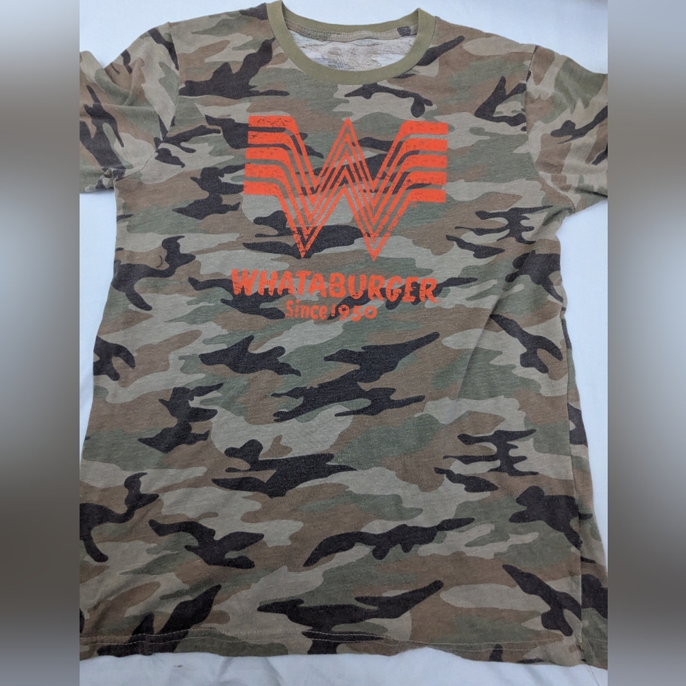 Whataburger Since 1950 Camo Tee Shirt Size Medium